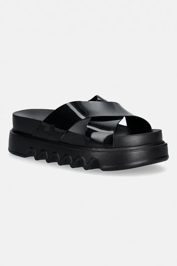 Melissa ciabatte slide COZY CROSS PLATFORM AD Nero