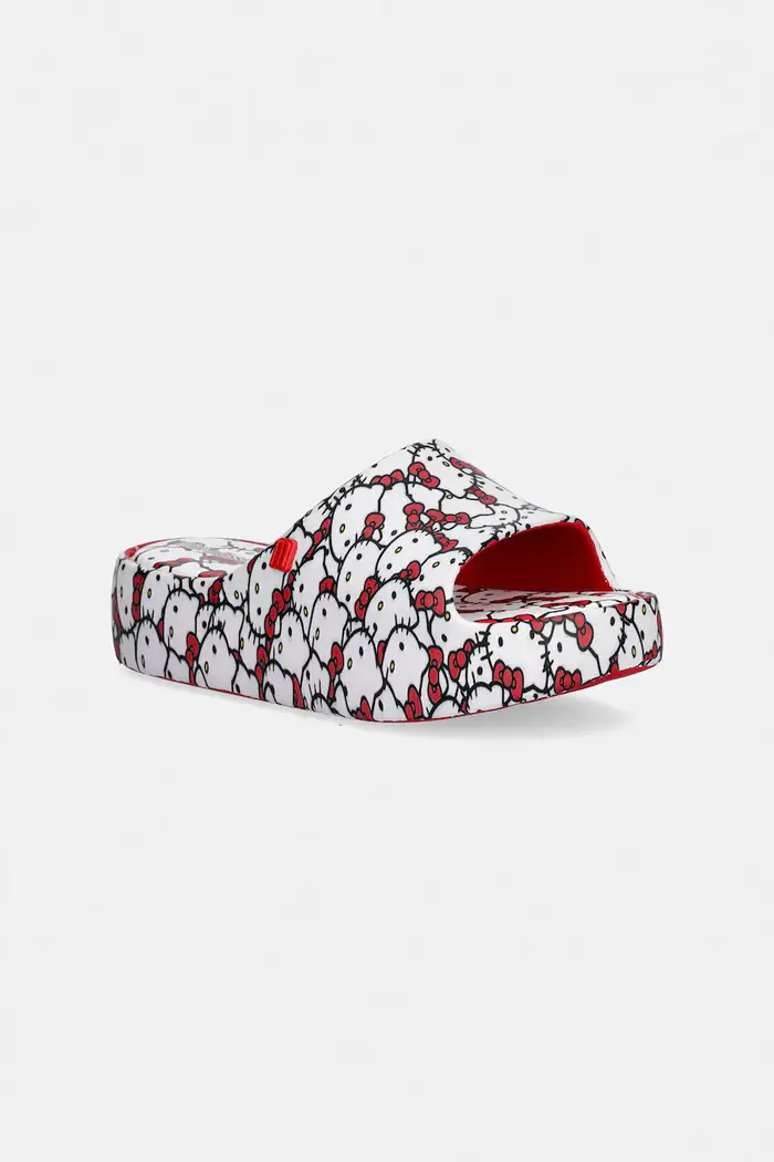Melissa ciabattine per bambini FREE PLATFORM SLIDE + Bianco