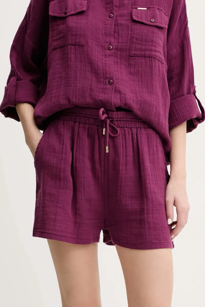 Melissa Odabash pantaloncini in cotone donna colore violetto Abbie