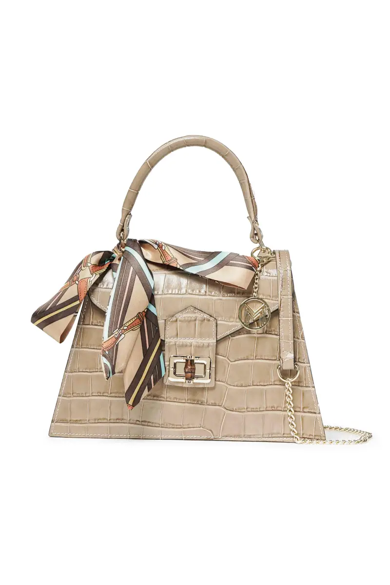 Melluso Borsa con manico in pelle beige taope bor500