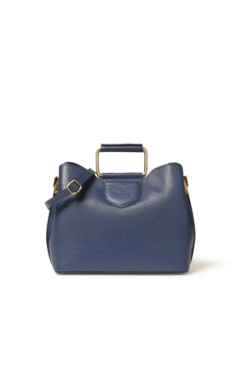 Melluso Borsa con tracolla in pelle blu bor565