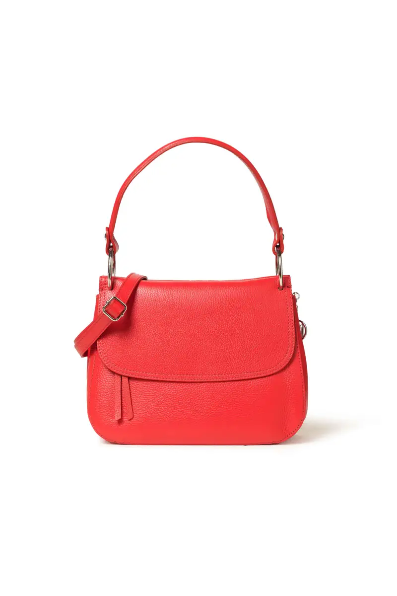 Melluso Borsa con tracolla in pelle rosso bor6092