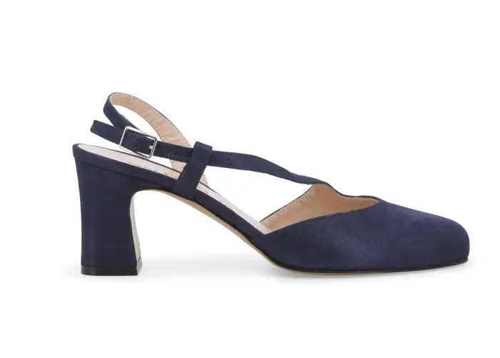 Melluso Décolleté donna in camoscio blu abyss x517q