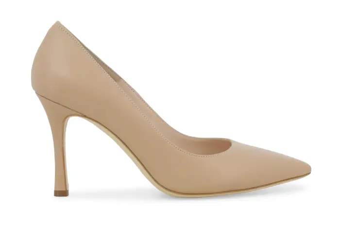 Décolleté donna slingback in pelle fondotinta d189q