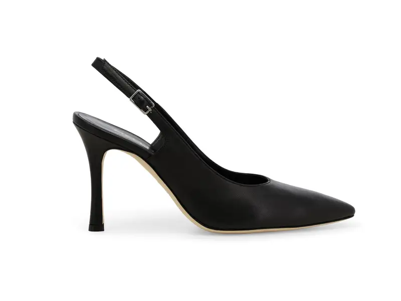 Melluso Décolleté donna slingback in pelle nero d188
