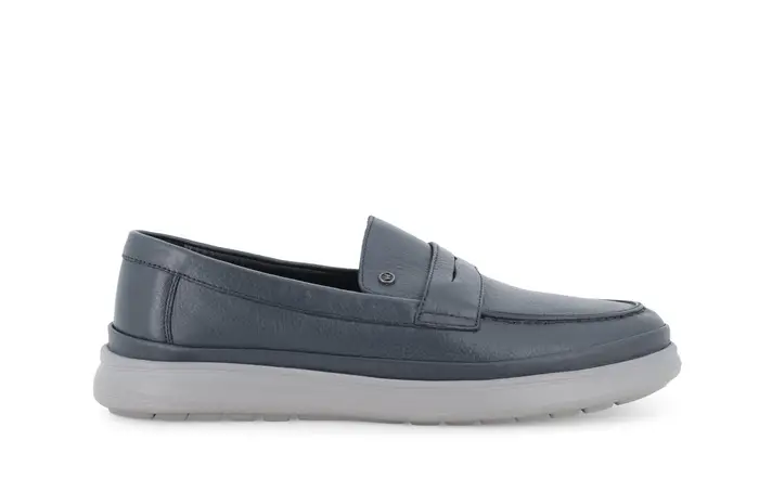 Mocassino casual uomo in pelle cuoio u56071
