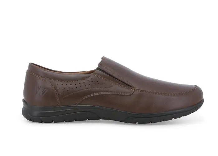 Mocassino slip-on uomo in pelle marrone u41136q