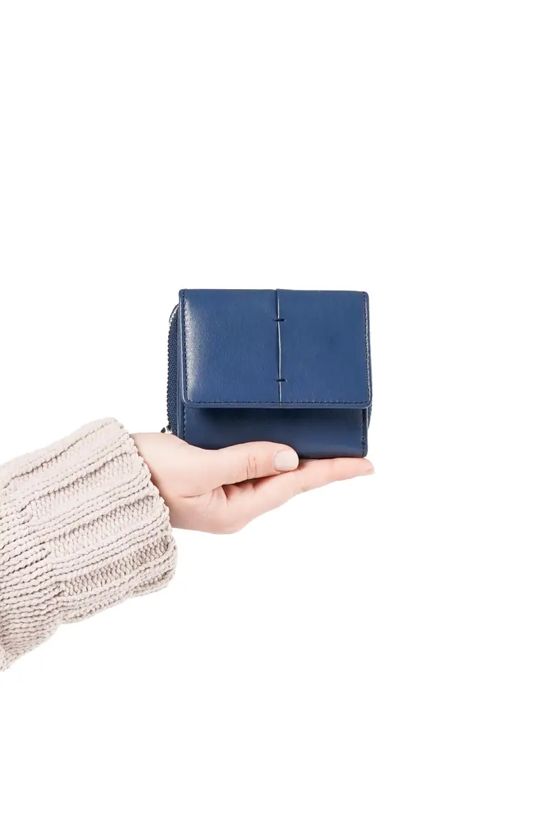Melluso Portafogli donna in pelle blu navy cp712