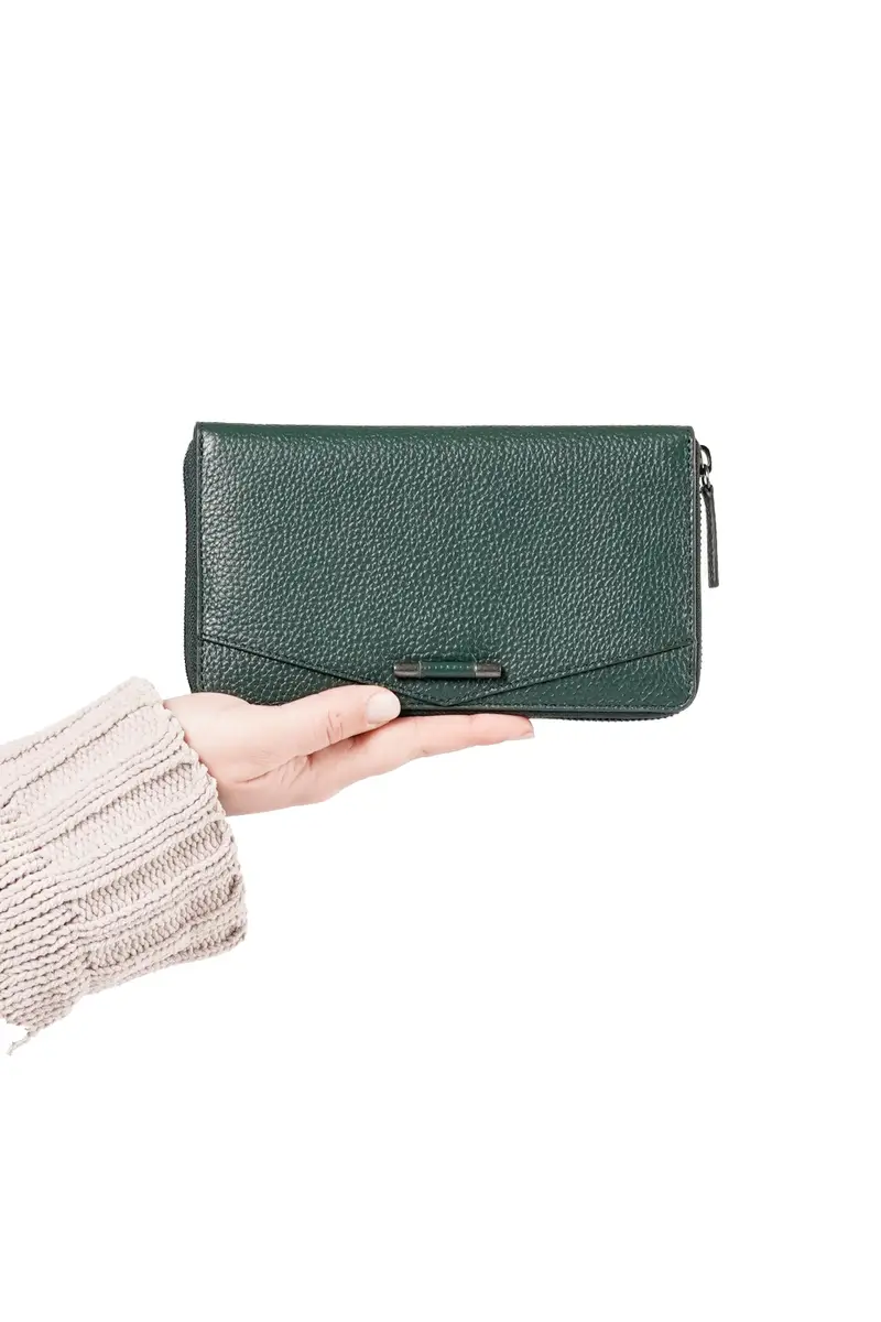 Melluso Portafogli donna in pelle verde cp217