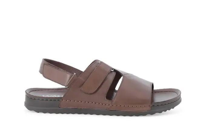 Melluso Sandalo uomo in pelle marrone u75148