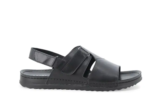Melluso Sandalo uomo in pelle nero u75148