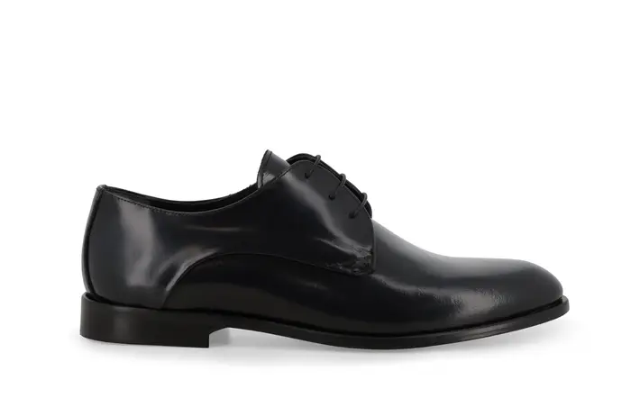 Melluso Scarpa derby elegante in pelle nera spazzolata u90882