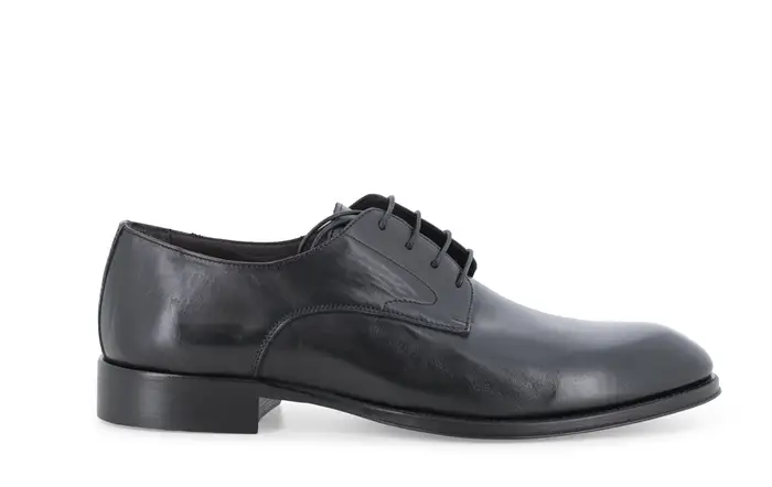 Melluso Scarpa uomo stringata liscia in pelle nappato nero u90629