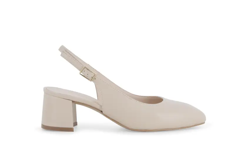 Melluso Slingback comfort in morbida pelle beige nude d180q