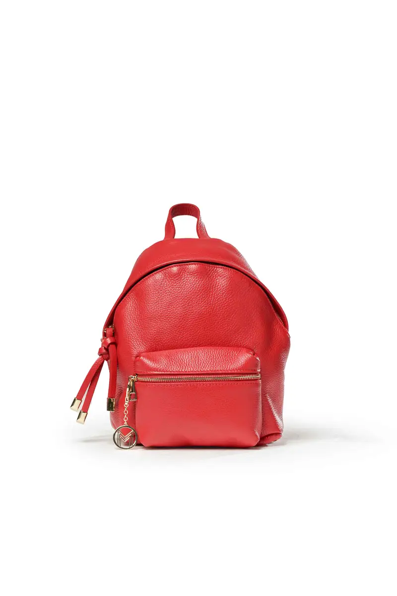 Melluso Zaino donna in pelle rosso bor5356