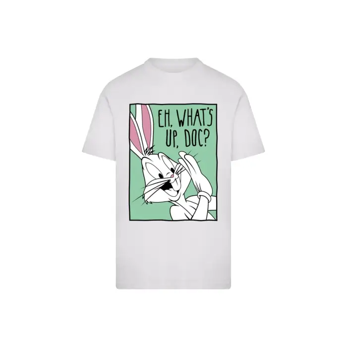 Merchcode T-shirt Looney Tunes Bugs Bunny Funny Face 3 0 Blanc