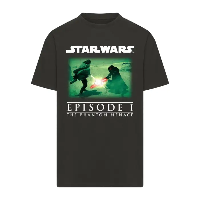 Merchcode T-shirt Star Wars Quaigon vs Darth Maul Noir