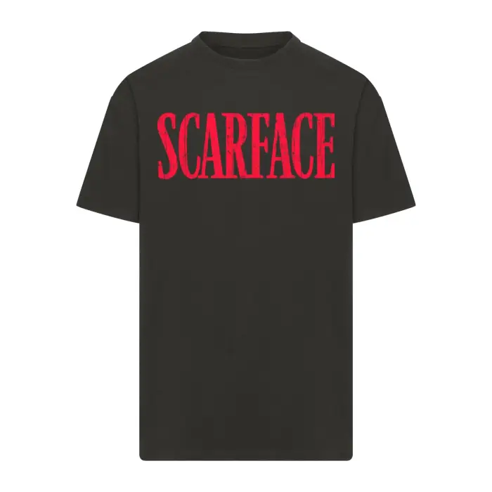 Merchcode T-shirt oversize con logo invecchiato Scarface Noir