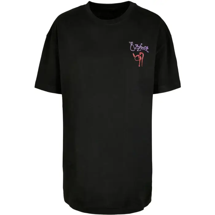 Merchcode T-shirt oversize da donna Ozzy Osbourne - Ozzfest Jackinbo Noir