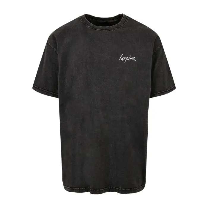 Merchcode T-shirt oversize Inspire Acid Washed Heavy Noir