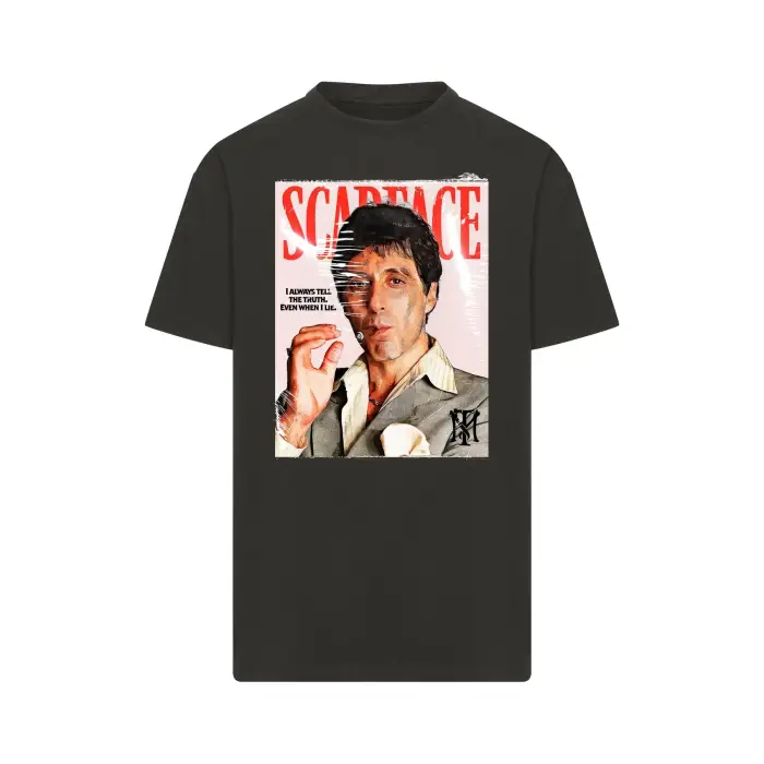 Merchcode T-shirt oversize Scarface Magazine Cover Noir