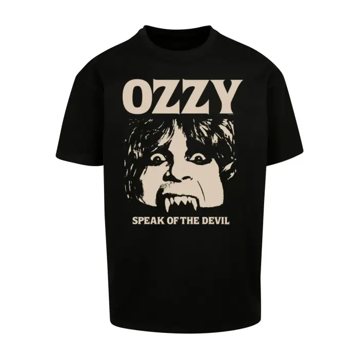 Merchcode T-shirt oversize spesso Ozzy Osbourne - Speak Of The Devil Noir