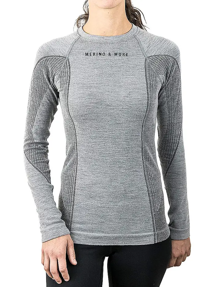 Maglia funzionale a maniche lunghe da donna grigio | XL