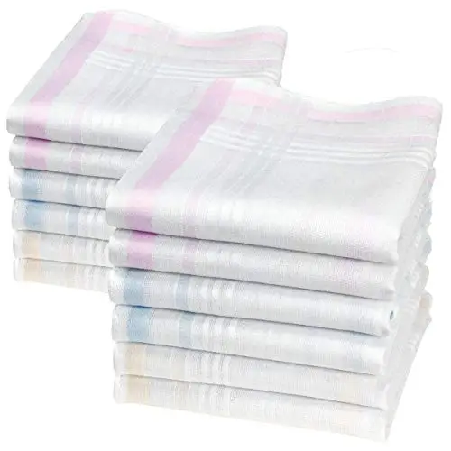 Merrysquare Fazzoletti da Donna - 100% Cotone - 29x29cm – Modello LOUISE