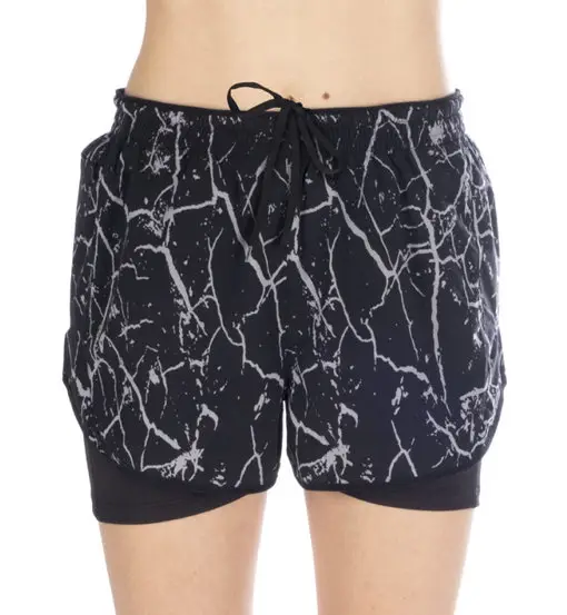 Kaymountain Stromboli 2 in 1 W - pantaloni corti - donna Black