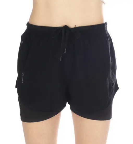 Kaymountain Stromboli 2 in 1 W - pantaloni corti - donna Black