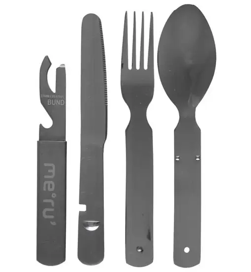 Meru Polished Stainless Steel Bundeswehr Cutlery Set