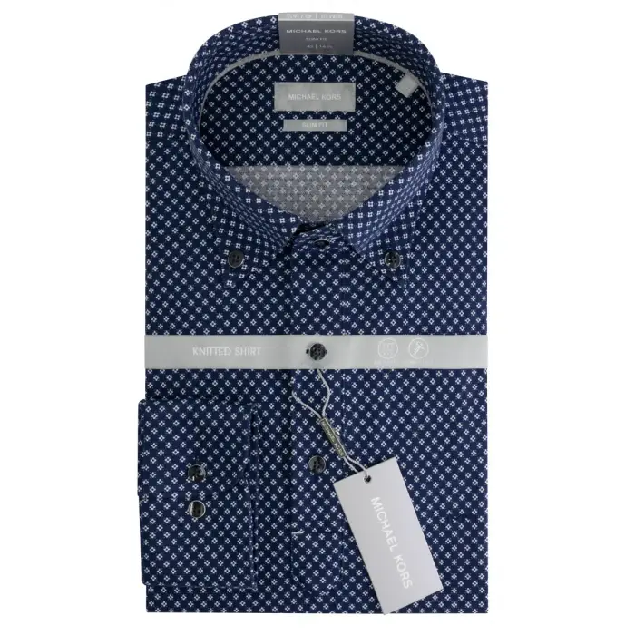 Camicia in piqué stampata Michael Kors Polo Camicia Bleu