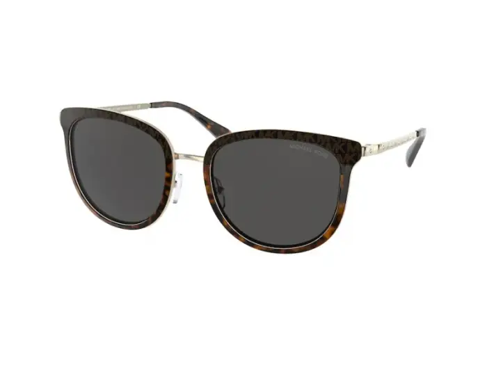 Donna Michael Kors MK1099B ADRIANNA BRIGHT 390387 Occhiali da sole Metallo Marrone Grigio scuro Rotonda Normale