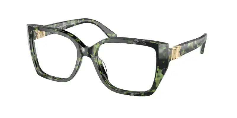 Michael Kors Donna MK4115U CASTELLO 3953 Montature da vista Acetato Verde Trasparente Squadrata Normale