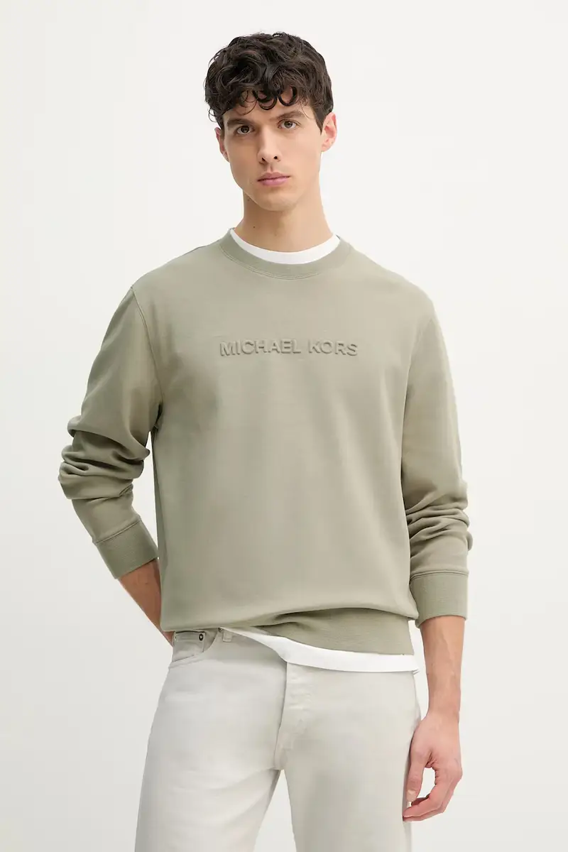 Michael Kors felpa uomo colore nero con applicazione CF4528J5MF Verde