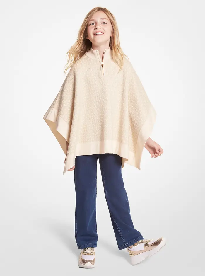 Michael Kors Kids MK Cappa lavorata a maglia con logo metallizzato - Naturale - Michael Kors