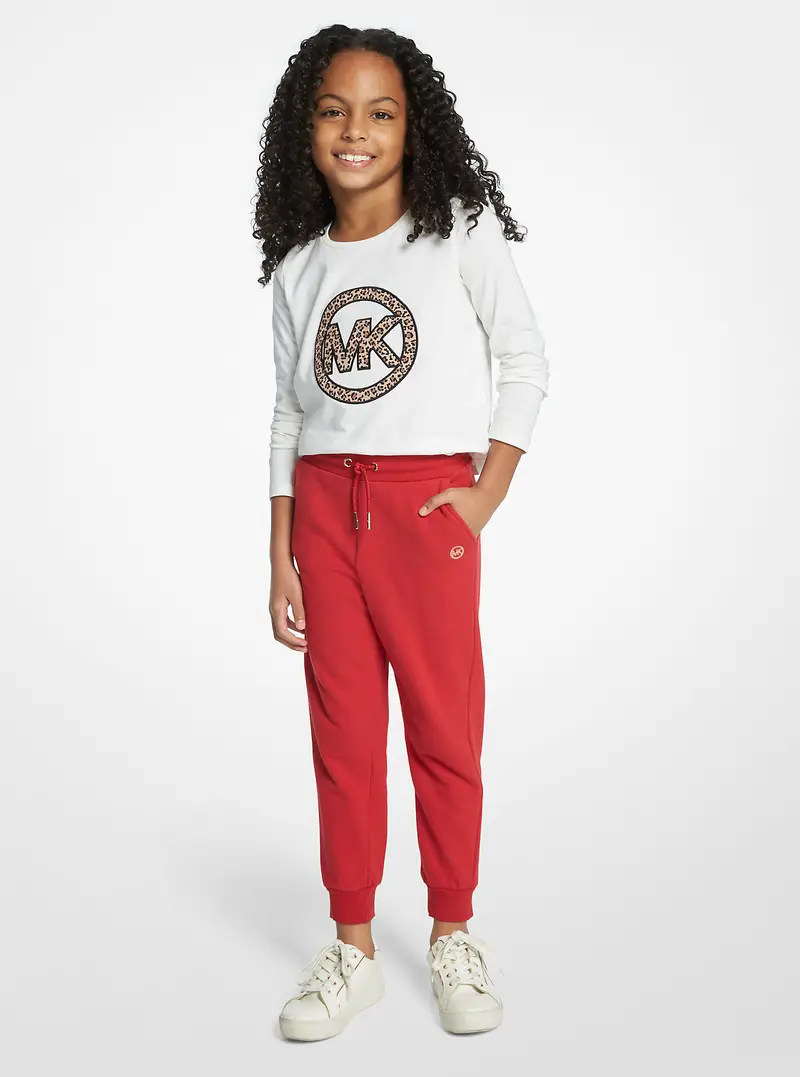 Michael Kors Kids MK Joggers in terry di cotone - Rosso - Michael Kors