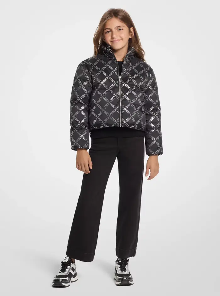 Michael Kors Kids MK Piumino Empire Diamond - Nero - Michael Kors