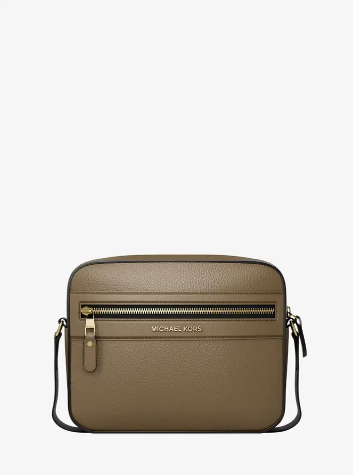 Michael Kors Mens MK Borsa a tracolla Jet Set in pelle martellata - Verde - Michael Kors