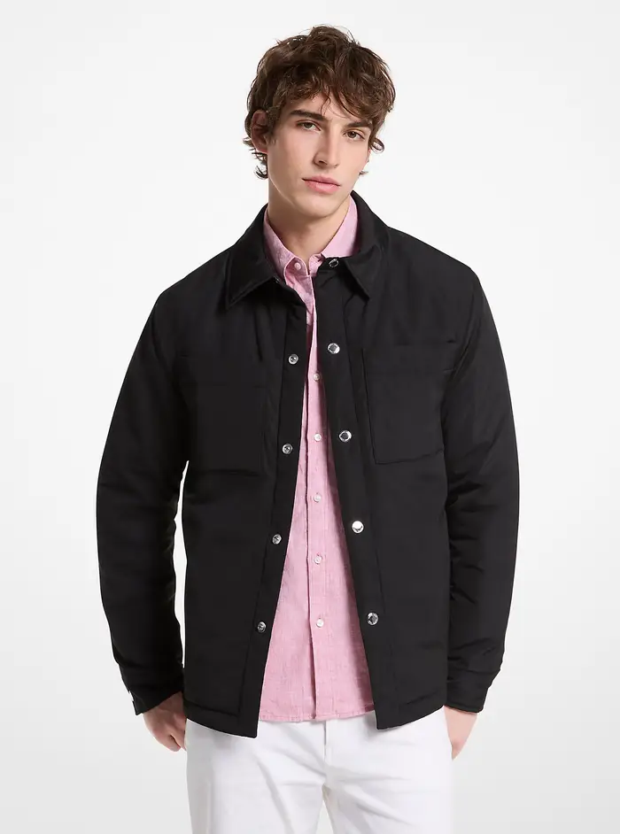 MK Giacca a camicia in tessuto - Nero - Michael Kors