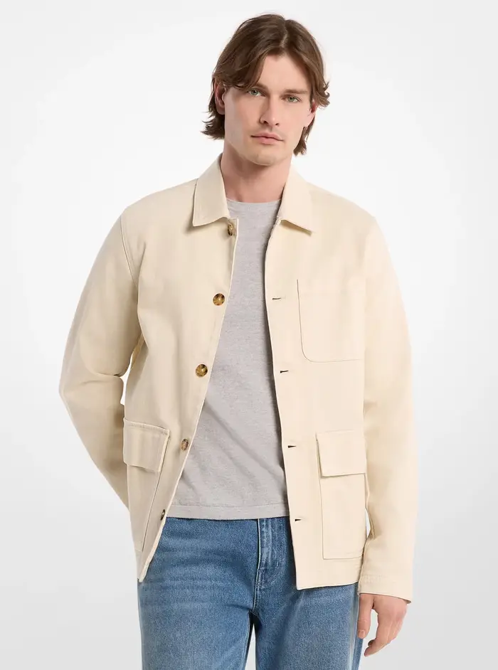 Michael Kors Mens MK Giacca chore in denim - Naturale - Michael Kors