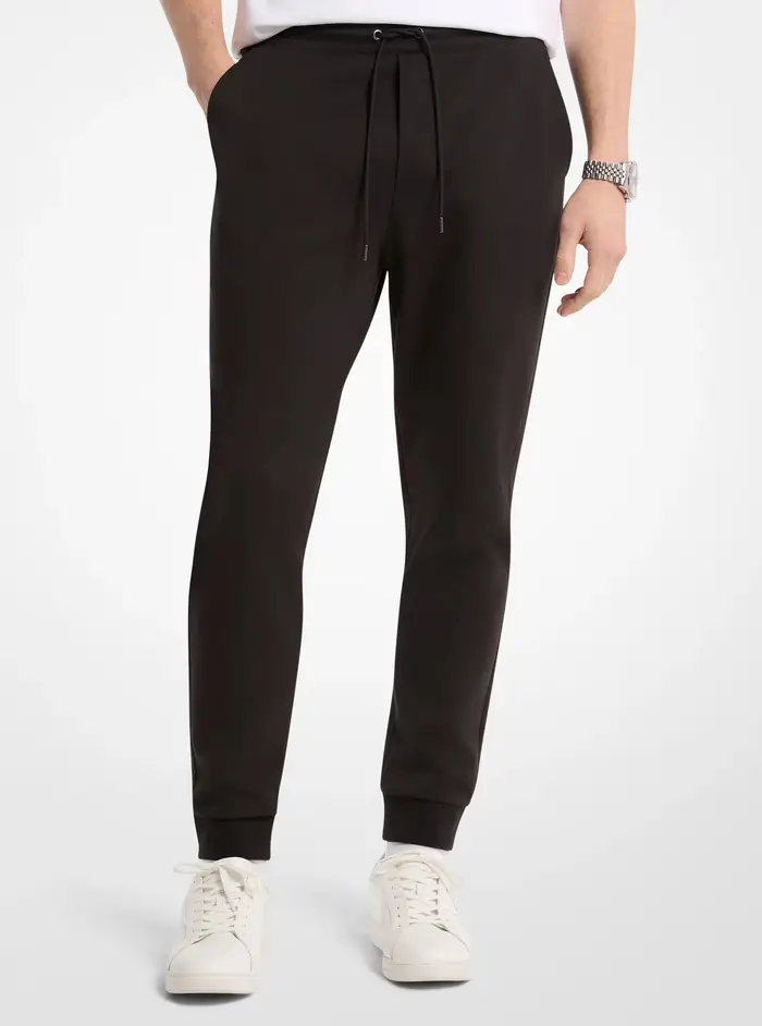 Michael Kors Mens MK Joggers in misto cotone con logo - Nero - Michael Kors