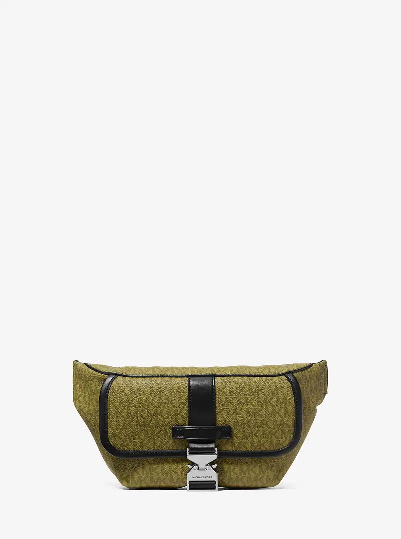 Michael Kors Mens MK Monospalla Hudson con logo - Verde - Michael Kors