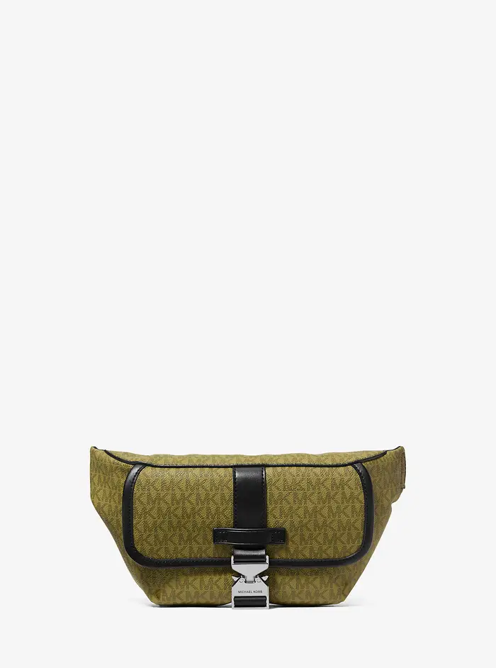 Michael Kors Mens MK Monospalla Hudson con logo - Verde - Michael Kors