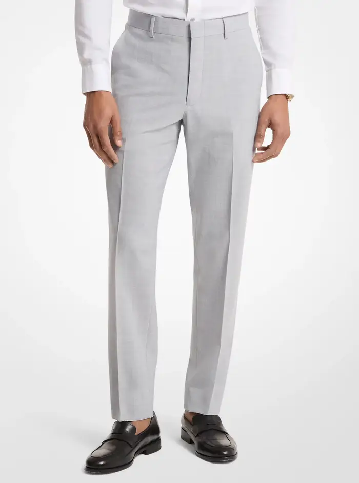 Michael Kors Mens MK Pantalone in misto lana - Grigio - Michael Kors