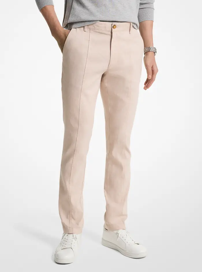 Michael Kors Mens MK Pantaloni in misto lino - Naturale - Michael Kors