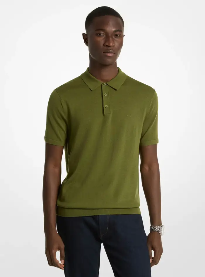 Michael Kors Mens Polo Verde 5293608