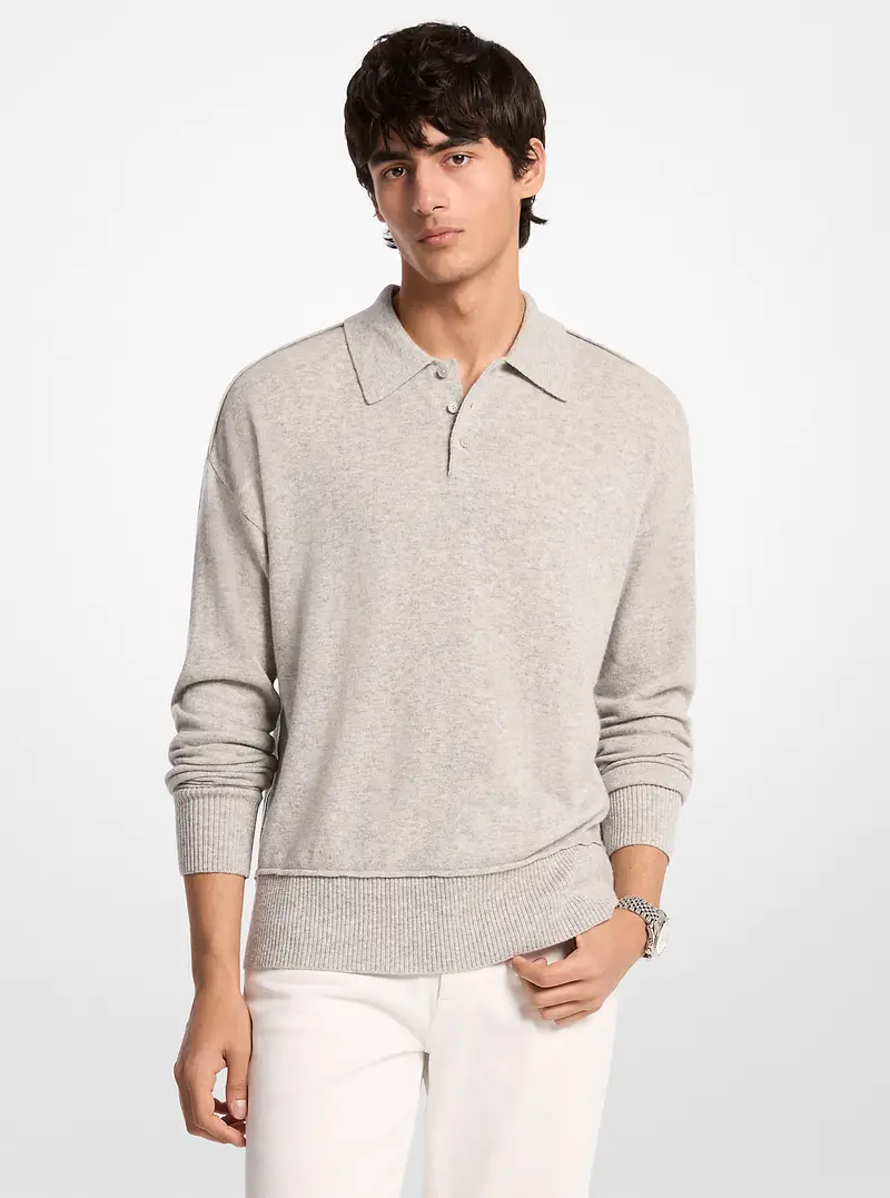 Michael Kors Mens MK Pullover in lana - Marrone - Michael Kors