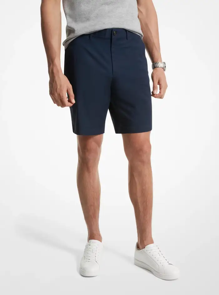 Michael Kors Mens MK Shorts in cotone stretch - Blu - Michael Kors