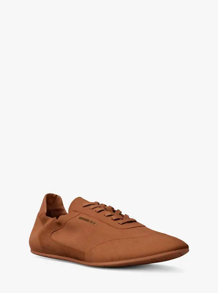 Michael Kors Mens MK Sneaker Archer in pelle scamosciata - Marrone - Michael Kors